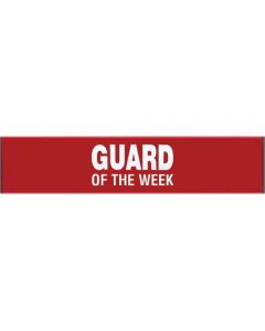 Rescue Tube Sleeve in Lifeguard Red with Guard of the Week Printed in White
