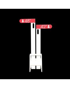 Dual Stick Holder Holding a 48" & a 42" Height Measurement Stick