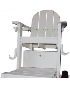 White Lifeguard Chair Lock Box On White Lifeguard Chair