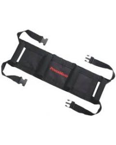 Front of the Rider Hold-Tight Passenger Grip Harness in Black with Red Print