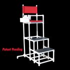 Front of the Portable Guard Station LG 450 in White with Red Seat and Back