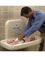 Father Changing Baby on Baby Changing Station (Horizontal)