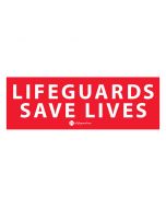 Red and White Lifeguards Save Lives Bumper Sticker