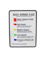 Beach Warning Flag Sign